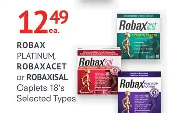 Remedy's RX ROBAX PLATINUM, ROBAXACET or ROBAXISAL Caplets 18' s offer