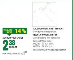 BMR TUILE DE PORCELAINE  NEBULA  offer