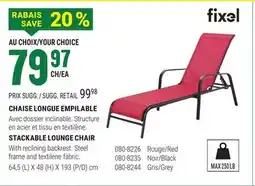 BMR CHAISE LONGUE EMPILABLE offer
