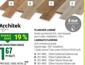 BMR PLANCHER LAMINÉ offer