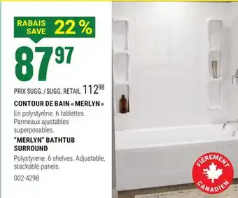 BMR CONTOUR DE BAIN  MERLYN  offer