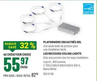 BMR PLAFONNIERS ENCASTRÉS DEL offer