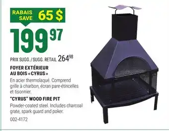 BMR CYRUS WOOD FIRE PIT offer