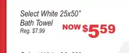 Oxford Mills Select White 25x50 Bath Towel offer