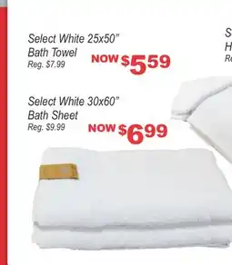 Oxford Mills Select White 30x60 Bath Sheet offer