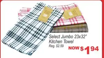 Oxford Mills Select Jumbo 23x32 Kitchen Towel offer