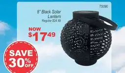 Oxford Mills 8 Black Solar Lantern offer