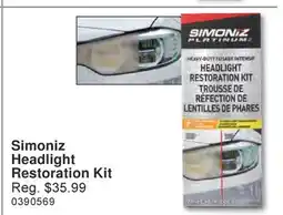 PartSource Simoniz Headlight Restoration Kit offer