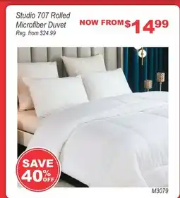 Oxford Mills Studio 707 Rolled Microfiber Duvet offer