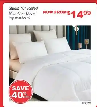 Oxford Mills Studio 707 Rolled Microfiber Duvet offer