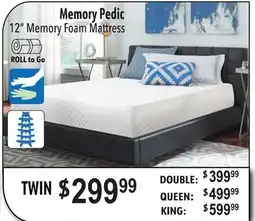 Oxford Mills Memory Pedic 12 Memory Foam Mattress offer