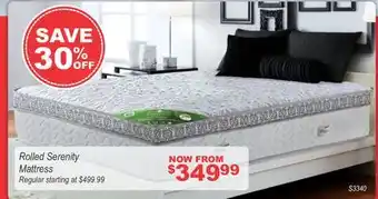 Oxford Mills Rolled Serenity Mattress offer