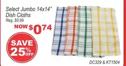 Oxford Mills Select Jumbo 14x14 Dish Cloths offer