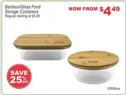 Oxford Mills Bamboo/Glass Food Storage Containers offer