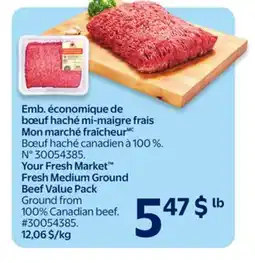 Walmart Your Fresh Market Fresh Medium Ground Beef Value Pack offer