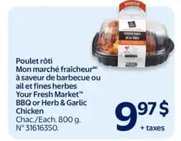 Walmart Your Fresh Market BBQ Chicken offer