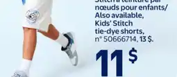 Walmart Kids' Stitch tie-dye shorts offer