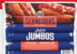 Walmart Schneiders Juicy Jumbos Smoked Sausages offer