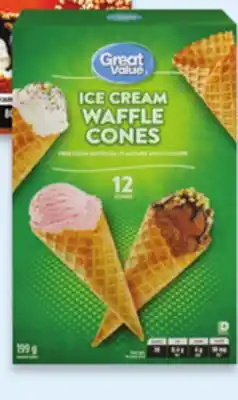 Walmart Great Value Ice Cream Cones offer