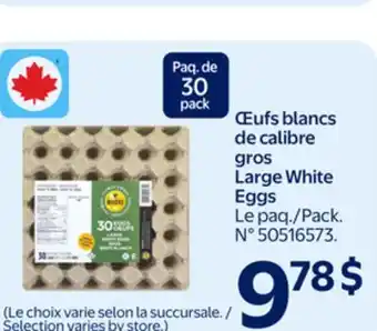 Walmart Large White Eggs offer