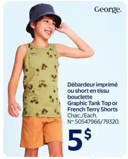 Walmart Graphic Tank Top or French Terry Shorts offer