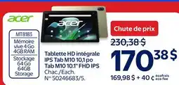 Walmart Acer Tab M10 10.1 FHD IPS offer