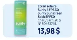 Walmart Sunly Sunscreen Stick SPF30 offer