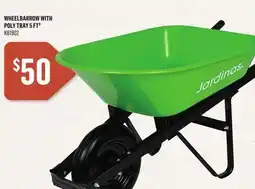 Canac Wheelbarrow with Poly Tray 5 ft³ offer