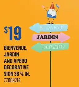 Canac Bienvenue, Jardin and Apero Decorative Sign 38 3/8 in offer