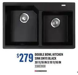 Canac Double Bowl Kitchen Sink Onyx black offer