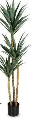 Canac Plante artificielle Yucca avec pot en plastique noir 70 7/8 po offer