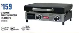 Canac 2-Burner Tabletop Griddle 25,000 BTU offer