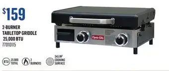 Canac 2-Burner Tabletop Griddle 25,000 BTU offer