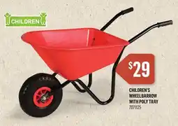 Canac Children's Wheelbarrow with Poly Tray offer