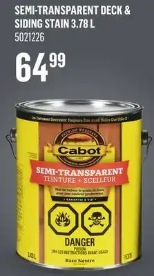 Canac Semi-Transparent Deck & Siding Stain 3.78 L offer
