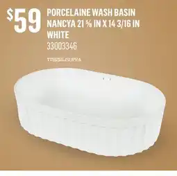 Canac PORCELAINE WASH BASIN offer