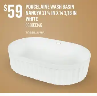Canac PORCELAINE WASH BASIN offer