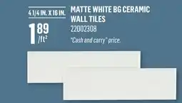 Canac MATTE WHITE BG CERAMIC WALL TILES offer