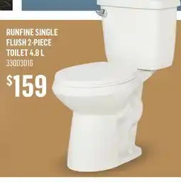 Canac RUNFINE SINGLE FLUSH 2-PIECE TOILET 4.8 L offer