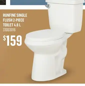 Canac RUNFINE SINGLE FLUSH 2-PIECE TOILET 4.8 L offer