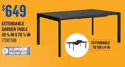 Canac EXTENDABLE GARDEN TABLE offer