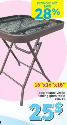 Rossy Folding glass table offer