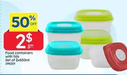 Rossy Food containers with lids offer