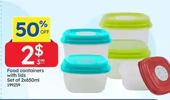 Rossy Food containers with lids offer