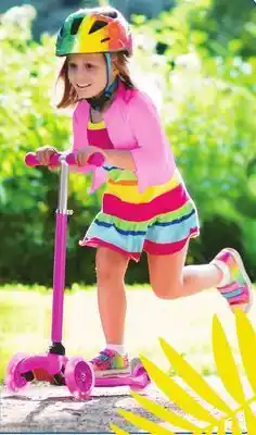 Rossy 3-wheel LED light-up scooter offer