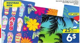 Rossy Microfiber beach towel offer