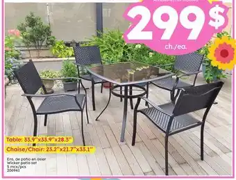 Rossy osier Wicker patio set offer