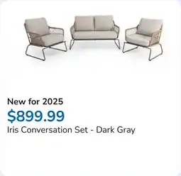 Club Piscine Iris Conversation Set - Dark Gray offer