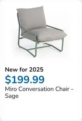 Club Piscine Miro Conversation Chair - Sage offer