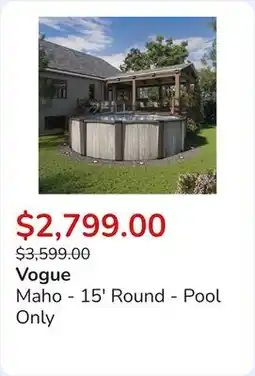 Club Piscine Maho - 15' Round - Pool Only offer